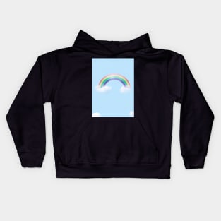 Rainbow an Clouds Kids Hoodie